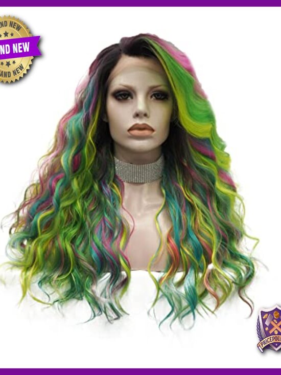 22 Inch Heat Resistant Synthetic Lace Front Wig Loose Curl main image 4